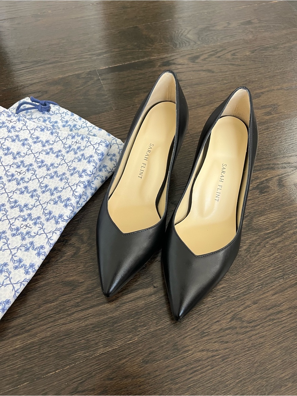 [Never Worn] Sarah Flint Perfect Kitten Pump 50 in Black Calf Sz US 7 (IT37)